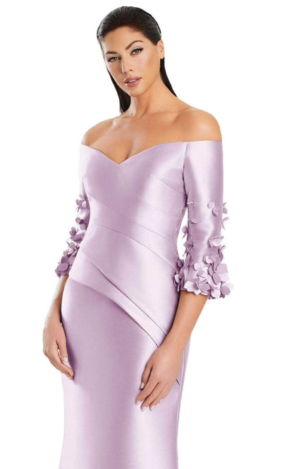 Alexander by Daymor 3049S25 - Floral Applique Quarter Sleeve Gown Mother of the Bride Dresses
