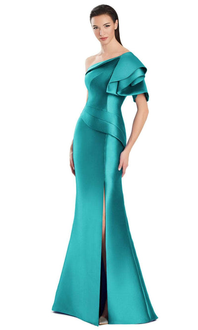Alexander by Daymor 3051S25 - One Shoulder Mermaid Gown with Slit Prom Dresses 4 / Jade