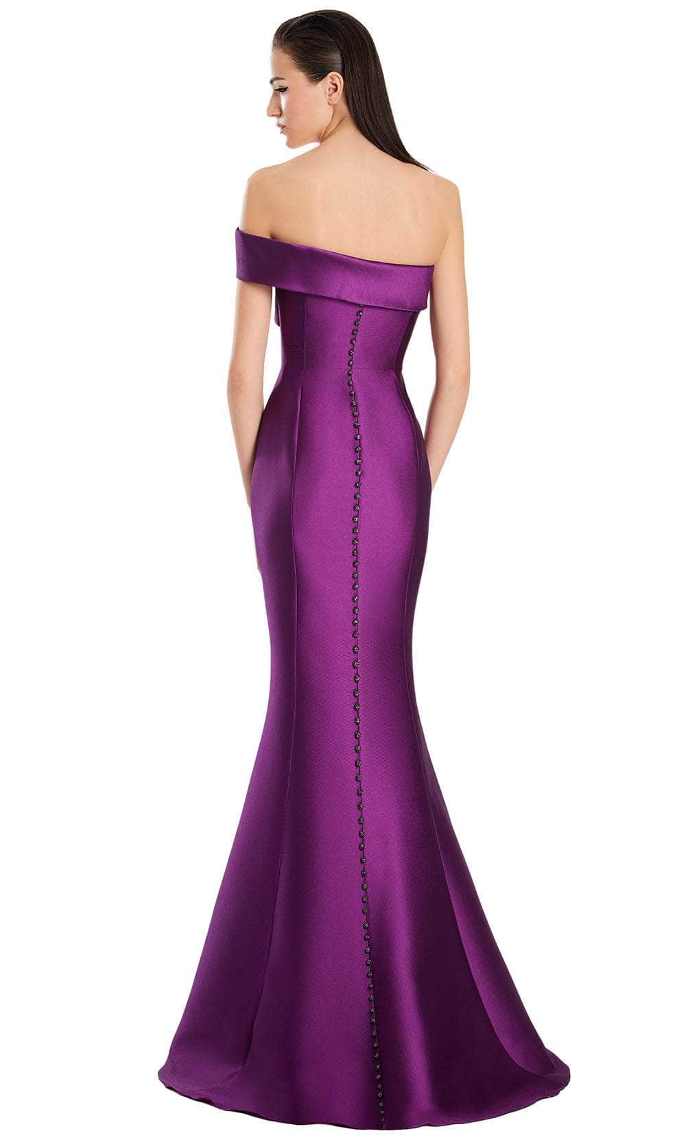 Alexander by Daymor 3052S25 - Off-Shoulder Bow Detail Mermaid Gown Formal Gowns