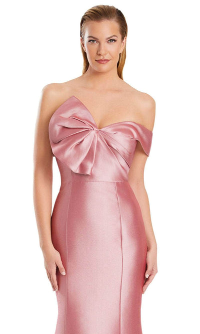 Alexander by Daymor 3052S25 - Off-Shoulder Bow Detail Mermaid Gown Formal Gowns