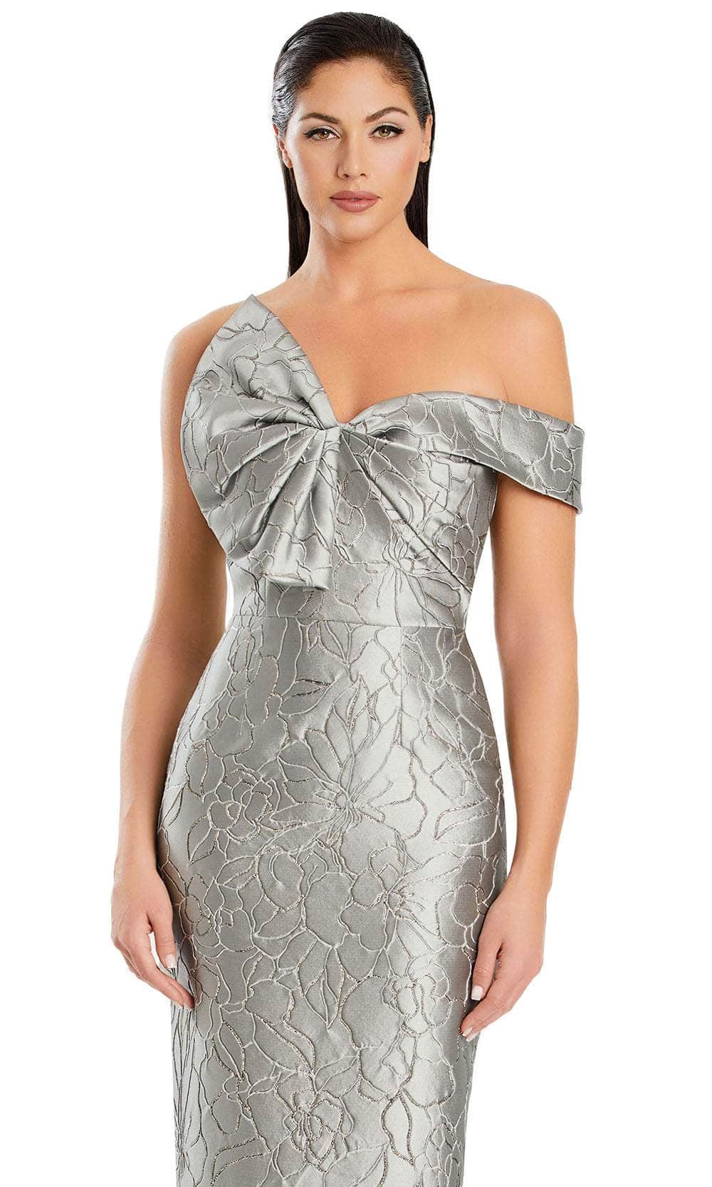 Alexander by Daymor 3053S25 - Asymmetrical Column Gown with Bow Detail Evening Dresses