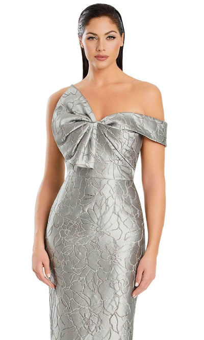 Alexander by Daymor 3053S25 - Asymmetrical Column Gown with Bow Detail Evening Dresses