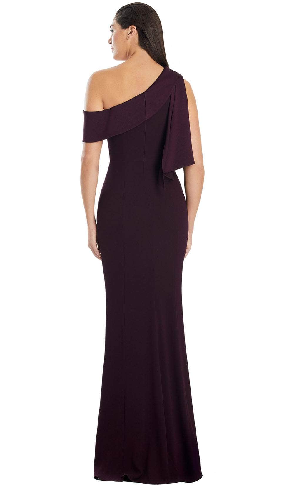 Alexander by Daymor 3058S25 - Draped Sleeve Asymmetrical Sheath Gown Evening Dresses