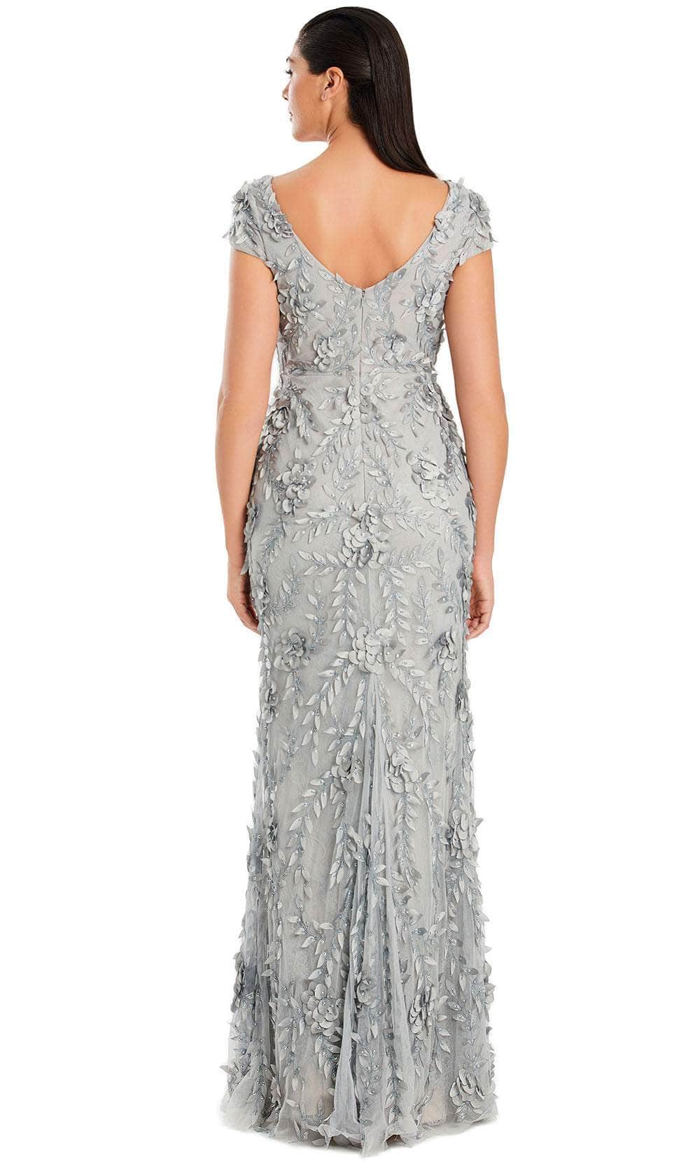 Alexander by Daymor 3061S25 - V-Neck 3D Petal Appliqued Gown Mother of the Bride Dresses