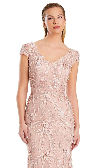 Alexander by Daymor 3061S25 - V-Neck 3D Petal Appliqued Gown Mother of the Bride Dresses