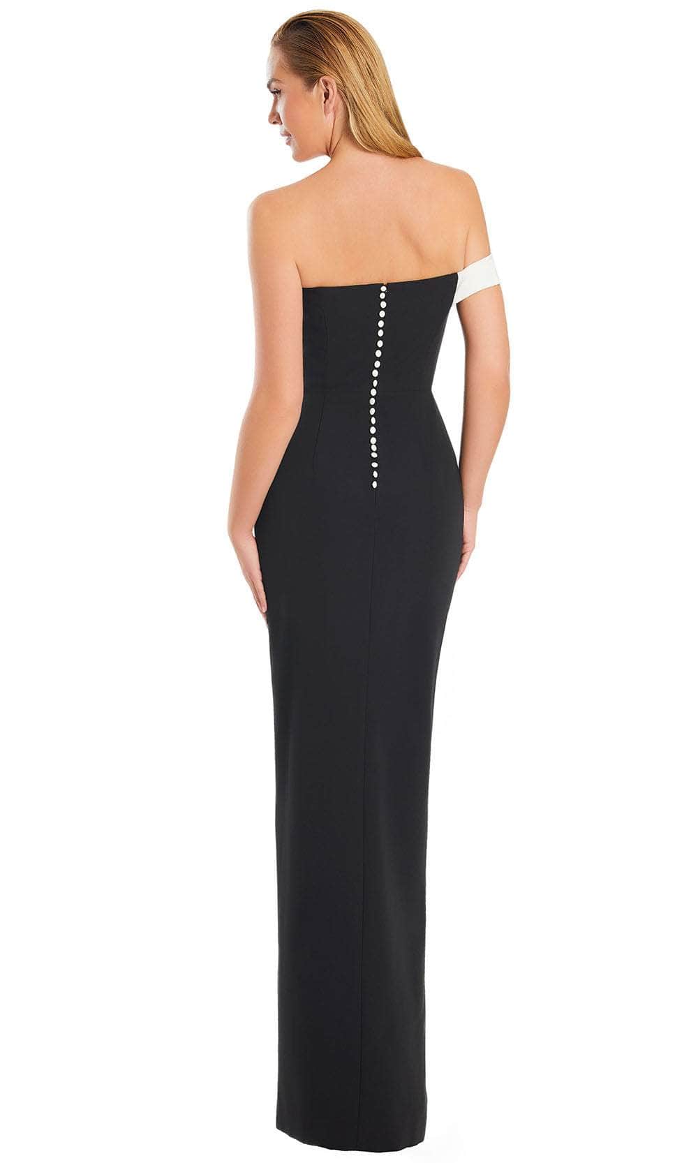 Alexander by Daymor 3065S25 - Asymmetric Neck Ruffled Column Gown Evening Dresses