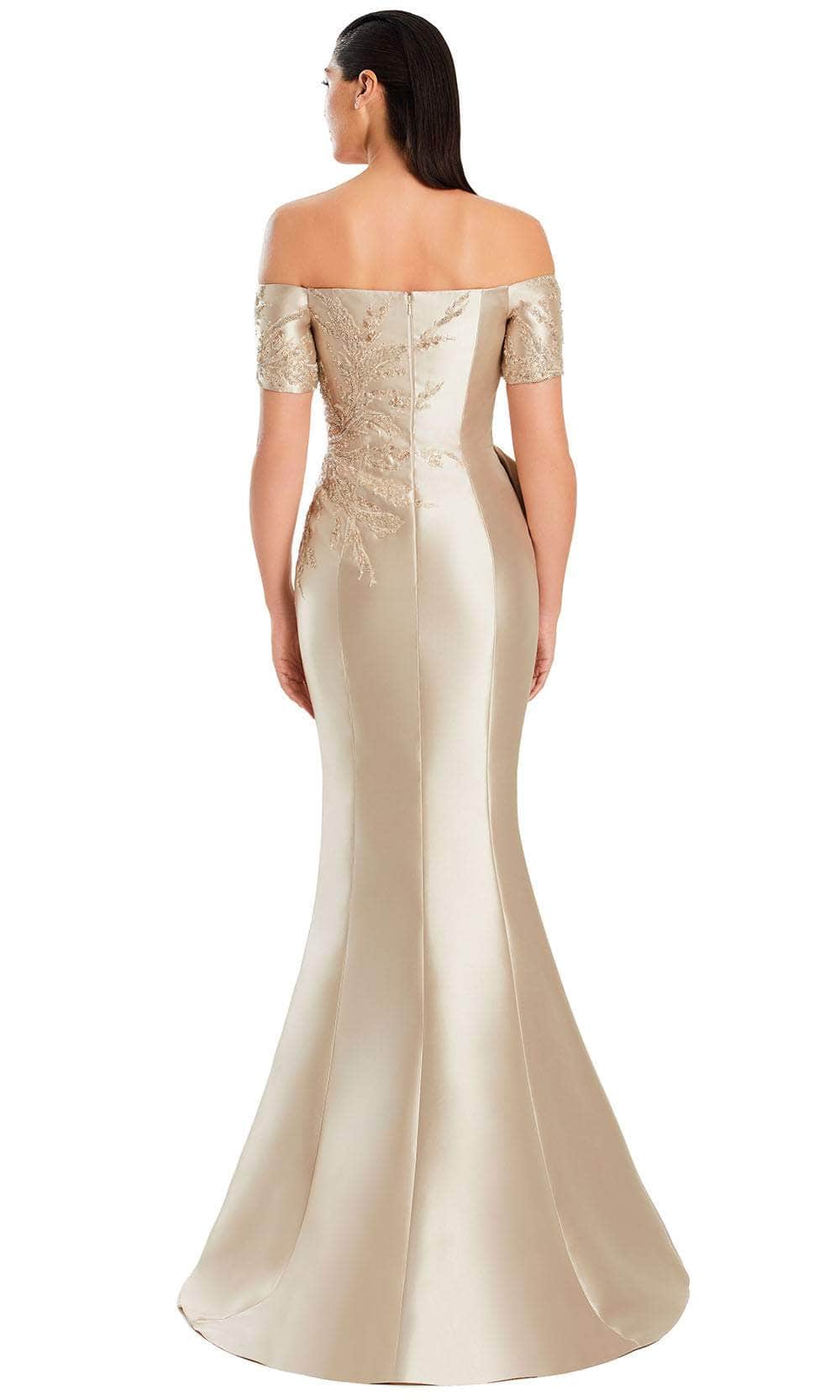 Alexander by Daymor 3066S25 - Off-Shoulder Embellished Mermaid Gown Mother of the Bride Dresses