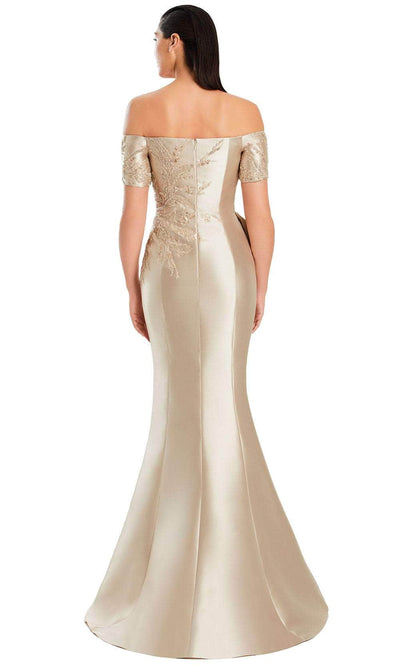 Alexander by Daymor 3066S25 - Off-Shoulder Embellished Mermaid Gown Mother of the Bride Dresses