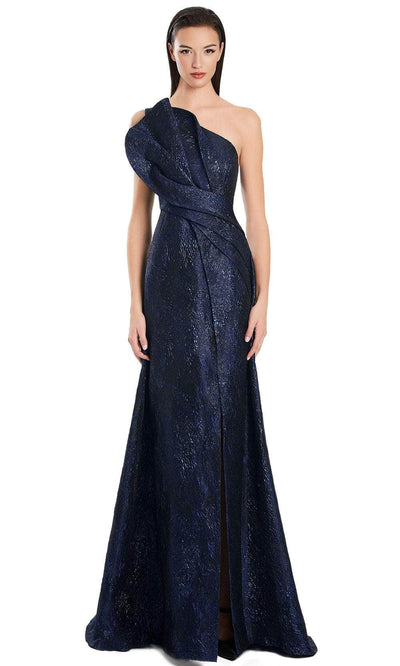 Alexander by Daymor 3067S25 - One Shoulder Textured A-Line Gown Evening Dresses