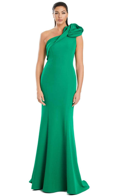 Alexander by Daymor 3076S25 - Mermaid Skirt Asymmetric Gown Mother of the Bride Dresses 4 /  Emerald