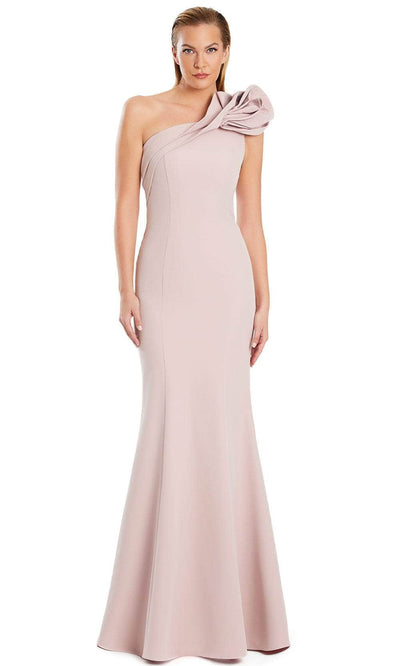 Alexander by Daymor 3076S25 - One-Shoulder Rosette Mermaid Gown Mother of the Bride Dresses 4 / Quartz