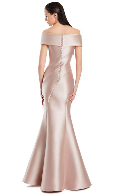 Alexander by Daymor 3079S25 - Off-Shoulder Seamed Bodice Mermaid Gown Formal Gowns