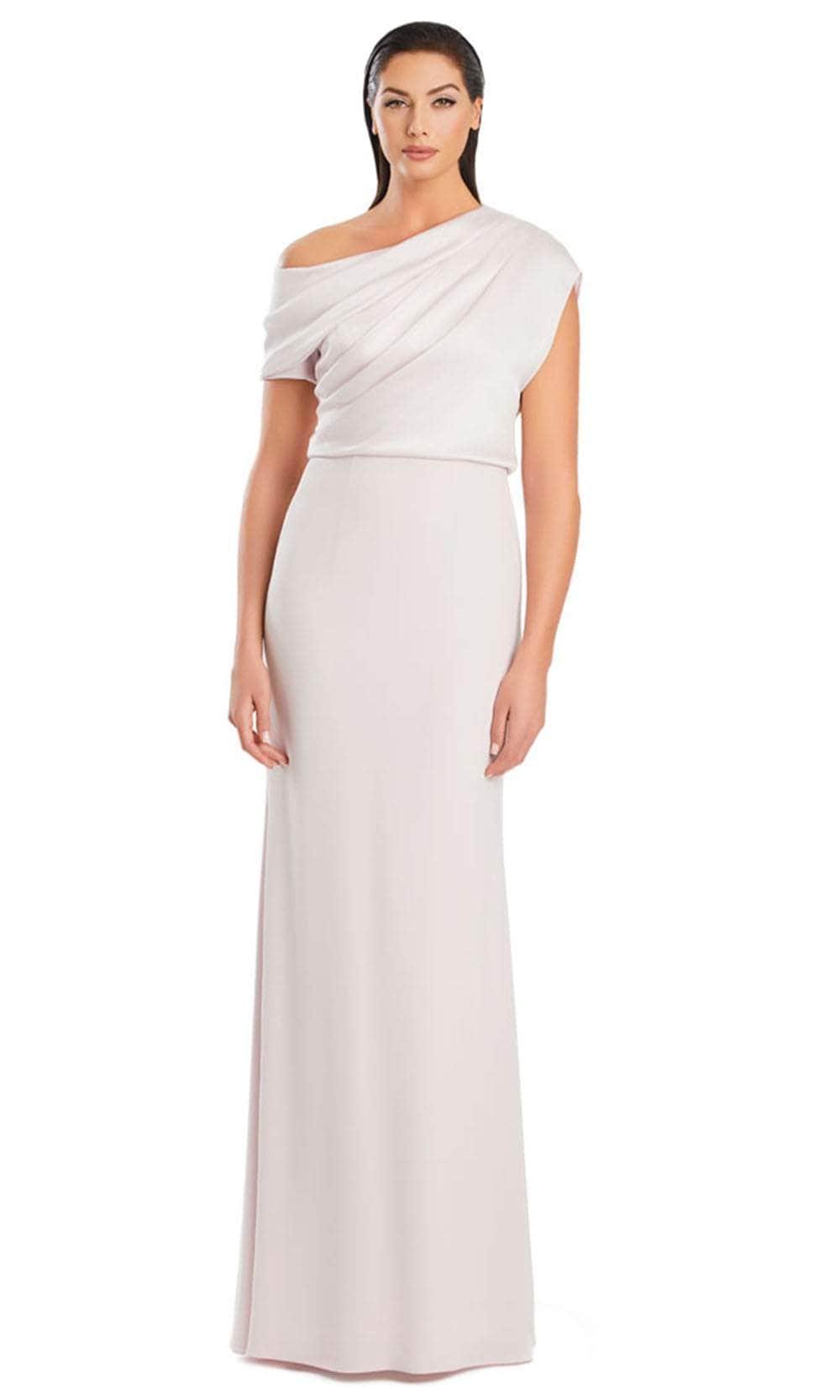 Alexander by Daymor 3083S25 - Draped One-Shoulder Sheath Gown Mother of the Bride Dresses 4 / Cameo Rose