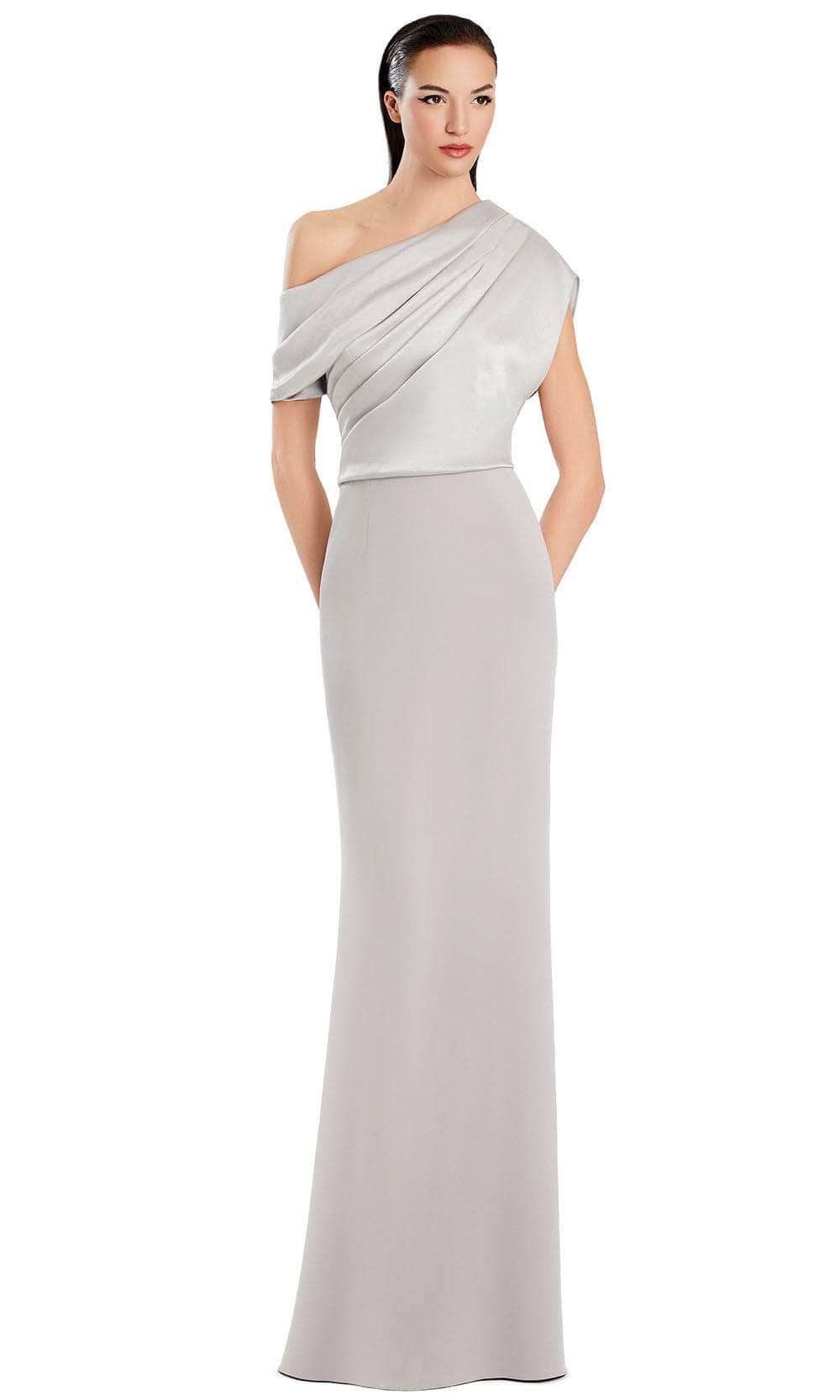 Alexander by Daymor 3083S25 - Draped One-Shoulder Sheath Gown Mother of the Bride Dresses 4 / Stonee