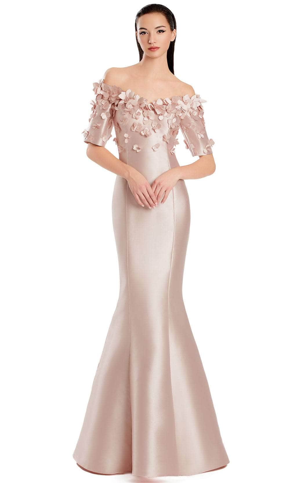 Alexander by Daymor 3084S25 - Floral Applique Off Shoulder Gown Mother of the Bride Dresses
