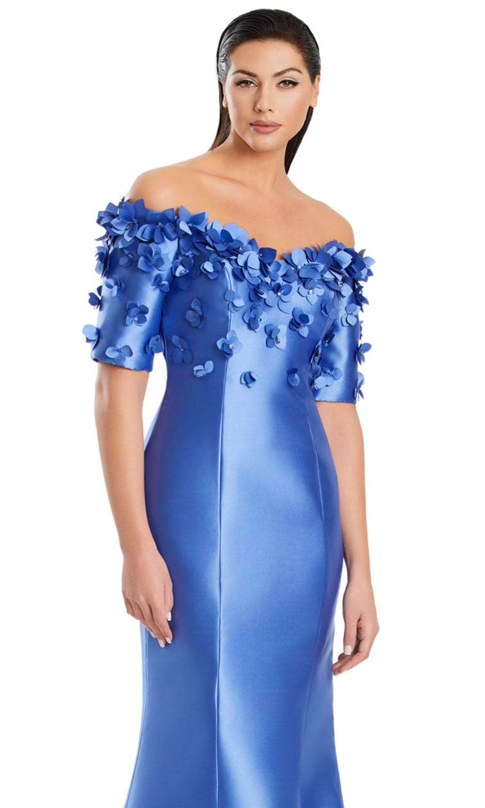Alexander by Daymor 3084S25 - Floral Applique Off Shoulder Gown Mother of the Bride Dresses