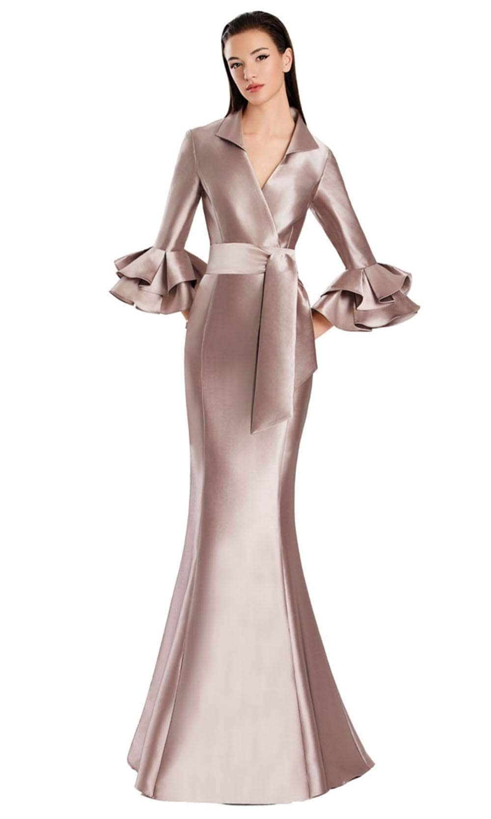 Alexander by Daymor 3087S25 - Wrap Bodice V-Neck Mermaid Gown Mother of the Bride Dresses 4 / Iced Mauve