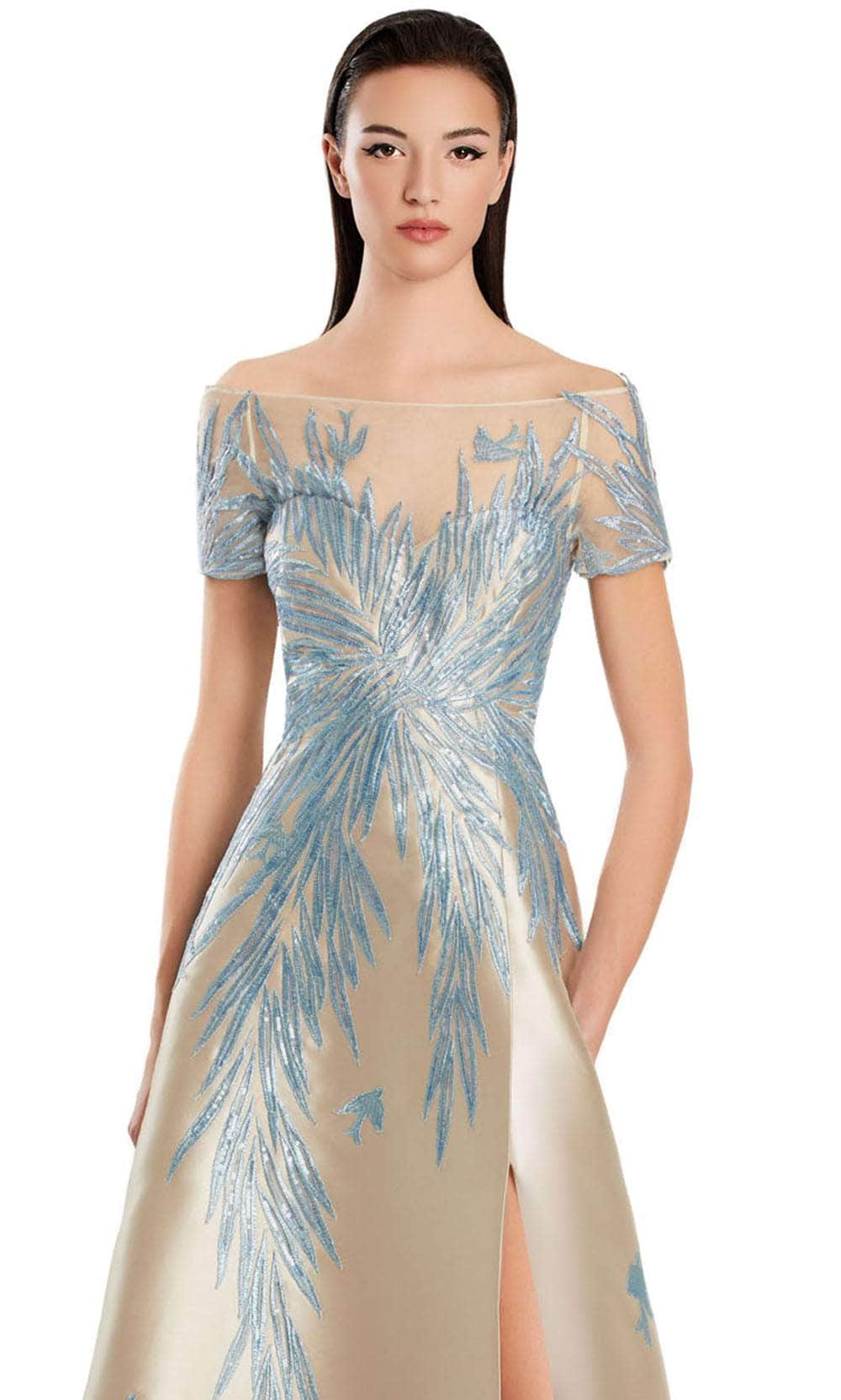 Alexander by Daymor 3096S25 - Illusion Neck Embroidered A-Line Gown Mother of the Bride Dresses