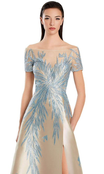 Alexander by Daymor 3096S25 - Illusion Neck Embroidered A-Line Gown Mother of the Bride Dresses