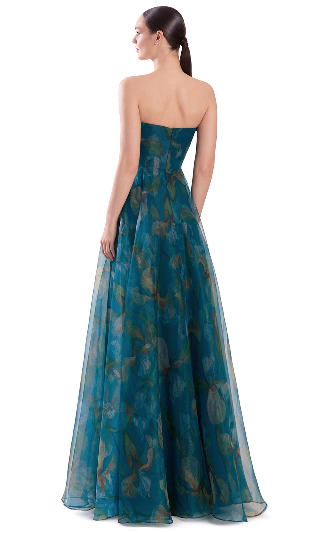 Alexander by Daymor 3304F26 - Floral Print High Slit Evening Gown