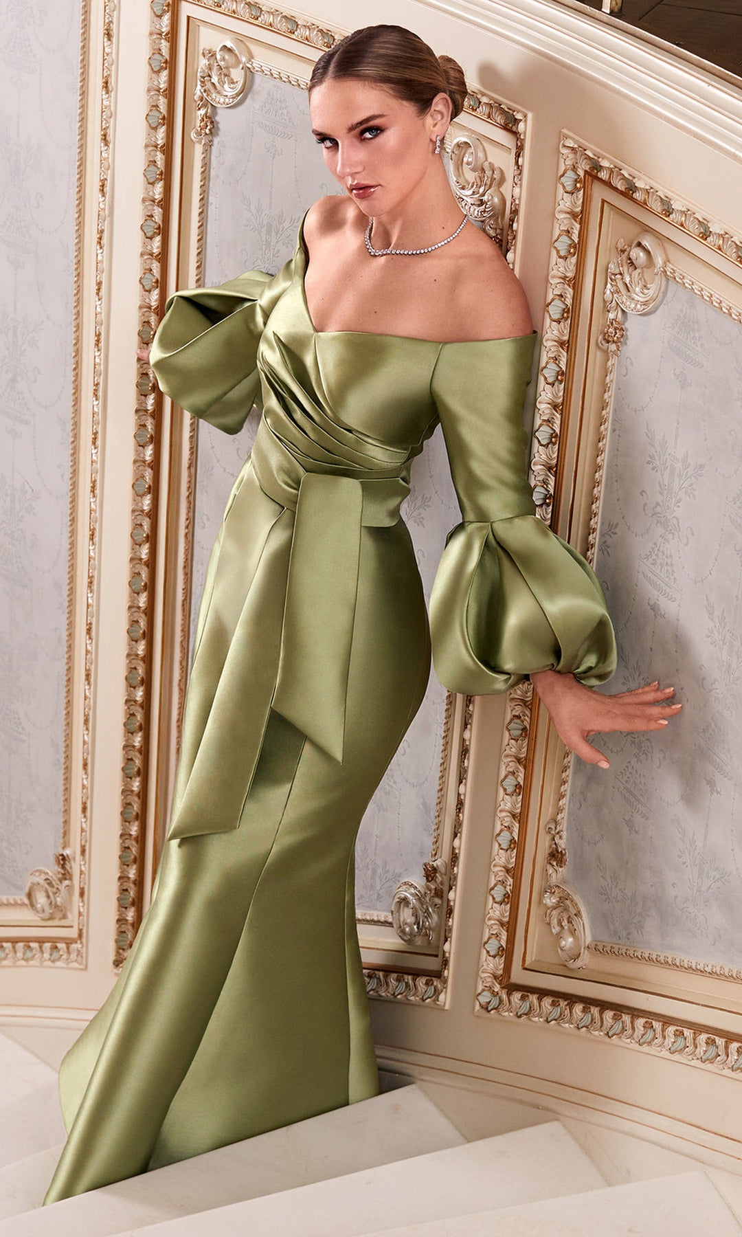 Alexander by Daymor 3319F26 - Buttoned Back Mermaid Long Evening Gown