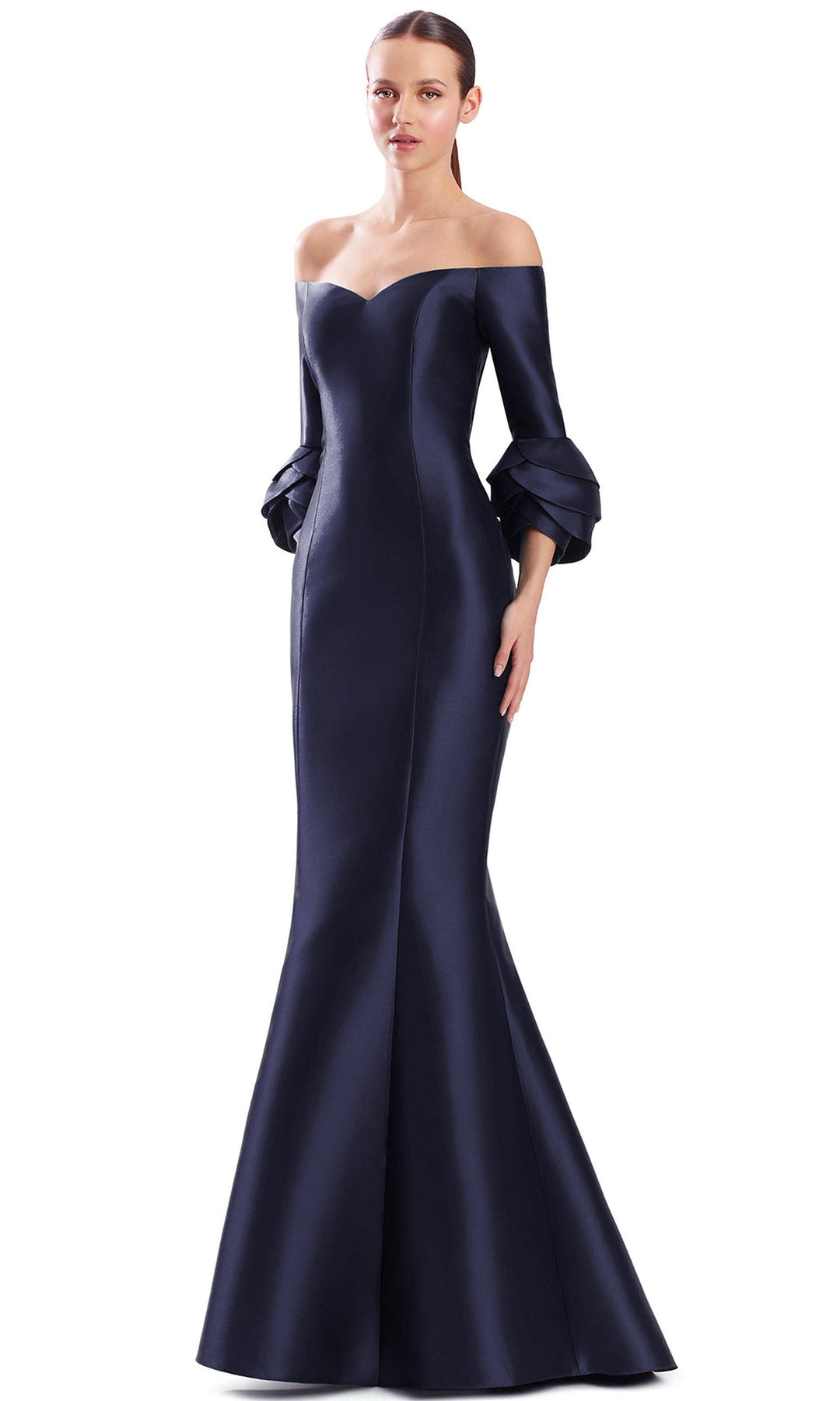 Alexander by Daymor 3320F26 - Mermaid Three-Quarter Sleeve Evening Gown