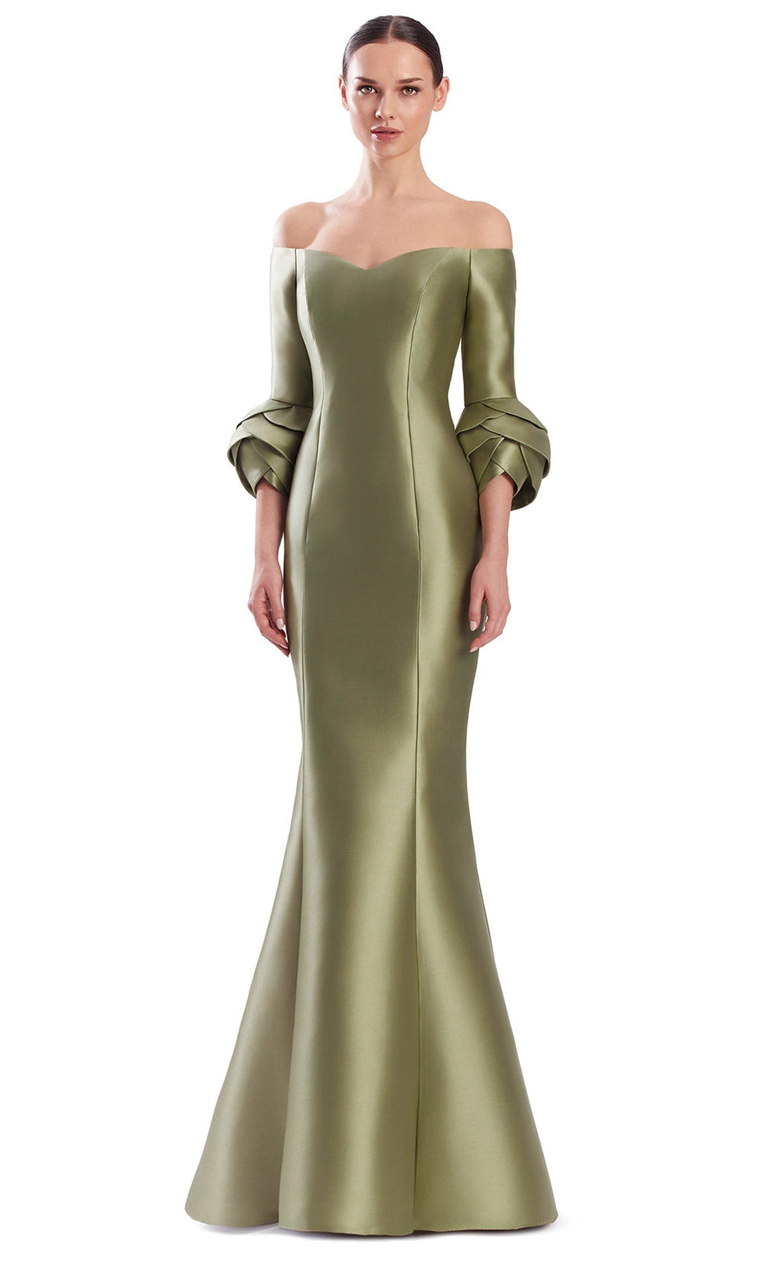 Alexander by Daymor 3320F26 - Mermaid Three-Quarter Sleeve Evening Gown