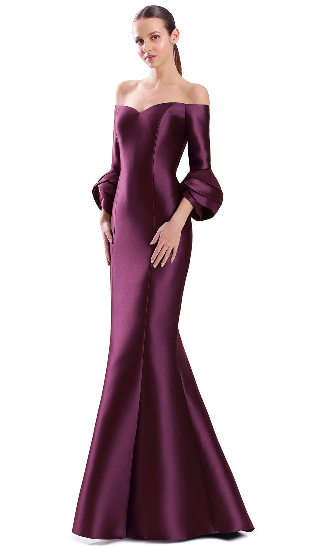 Alexander by Daymor 3320F26 - Mermaid Three-Quarter Sleeve Evening Gown