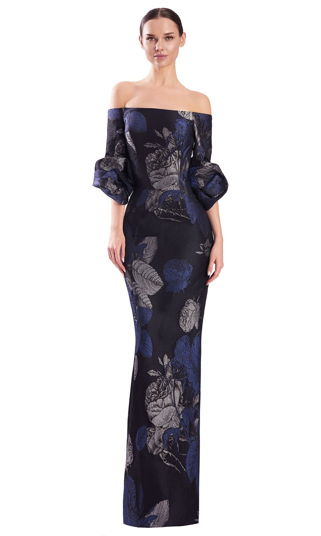 Alexander by Daymor 3323F26 - Straight Across Column Evening Gown
