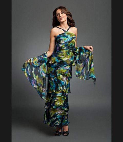 Alexander by Daymor - 34512 Beaded Neck Layered Dress Mother of the Bride Dresses