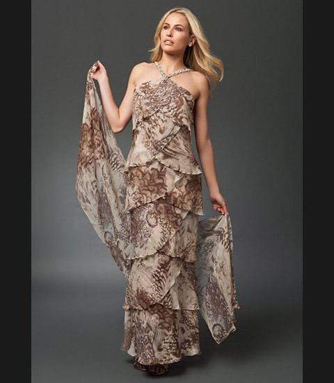 Alexander by Daymor - 34512 Beaded Neck Layered Dress Mother of the Bride Dresses