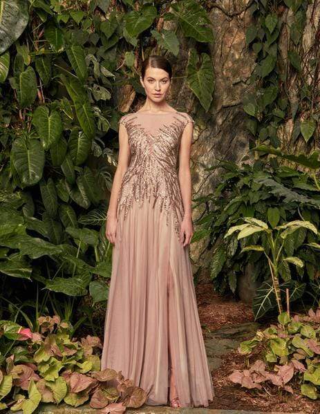 Alexander by Daymor Beaded Bateau A-Line Dress 957 - 1 pc Iceberg in Size 20 and 1 pc Smoke in Size 20 Available CCSALE 12 / Quartz