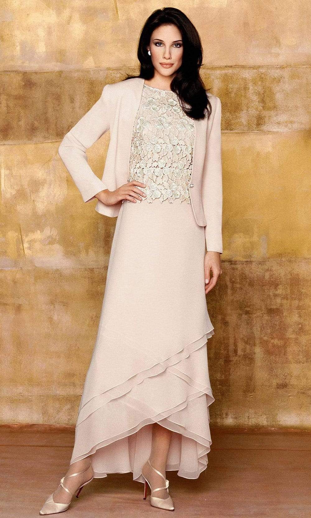 Alexander by Daymor - Tiered Tulip A-Line Dress 5137 Mother of the Bride Dresses 2 / Blush