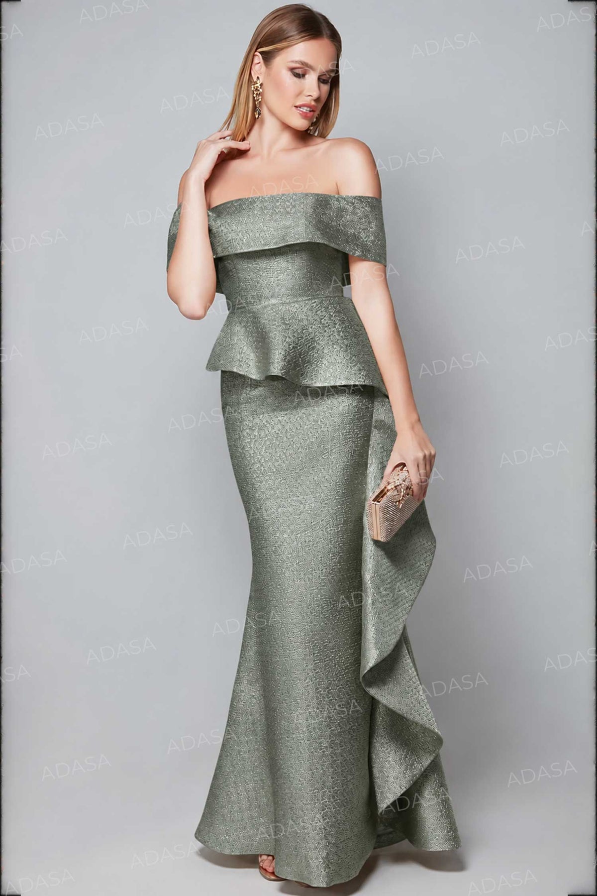 Alyce Paris 27612 - Textured Ruffle Formal Gown