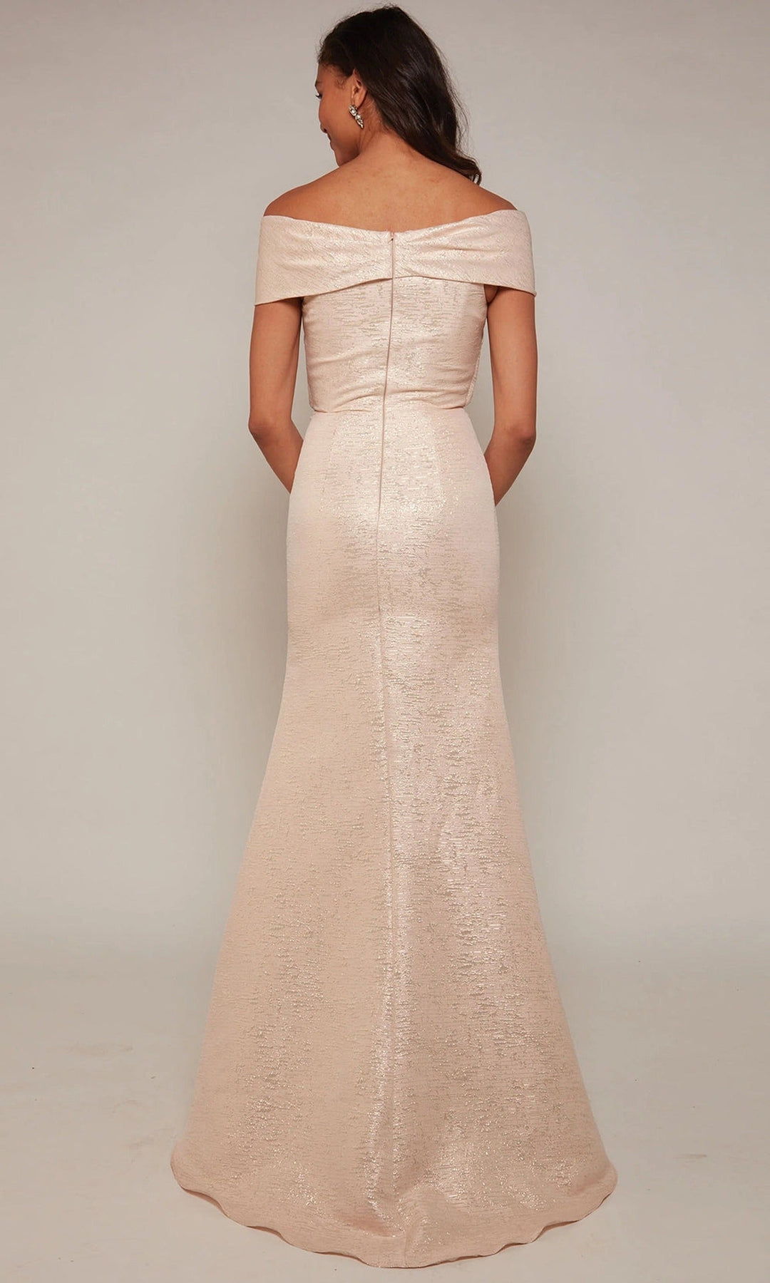 Alyce Paris 276131 Twisted Off Shoulder Jacquard Gown