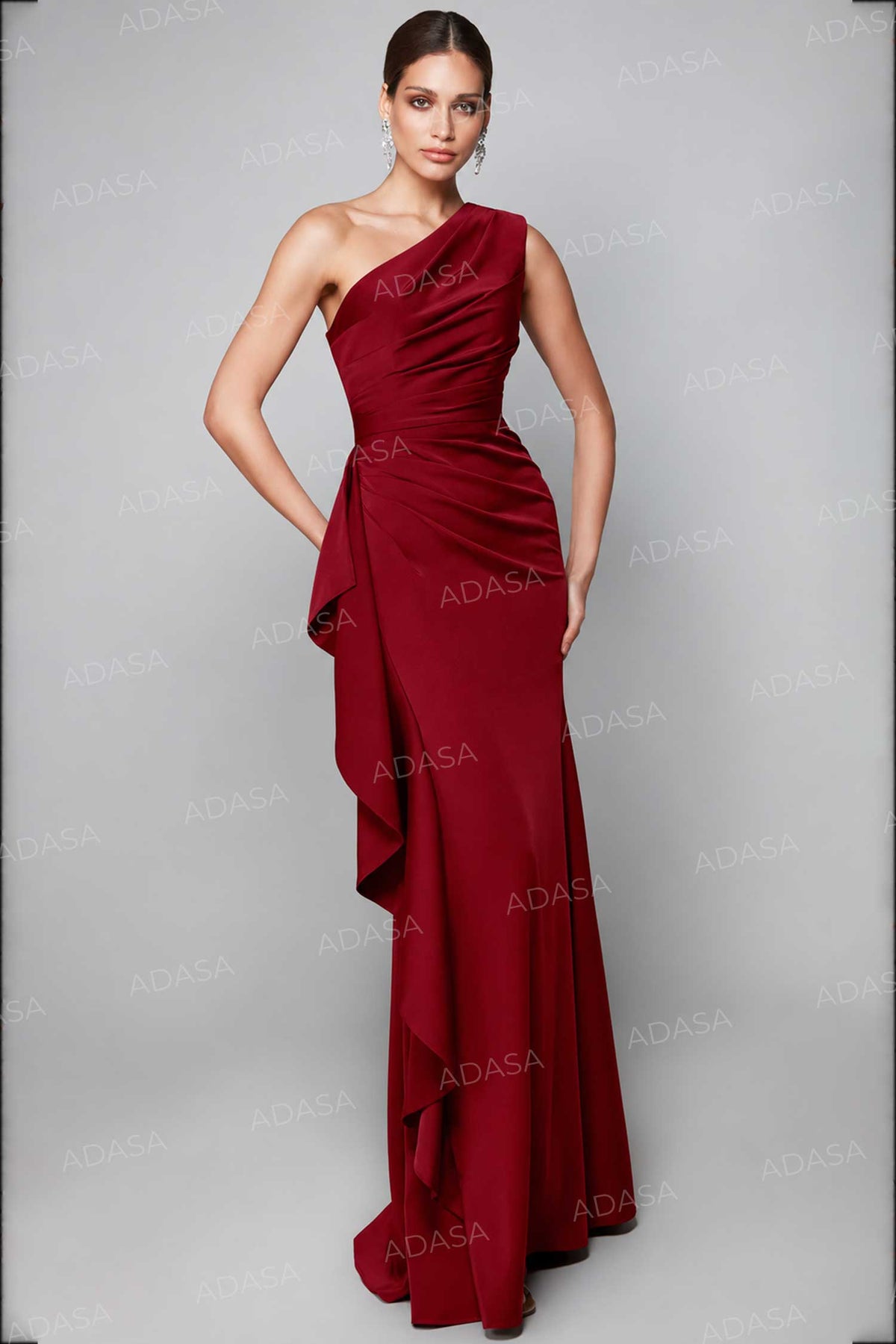 Alyce Paris 27624 - Ruched Asymmetrical Formal Gown