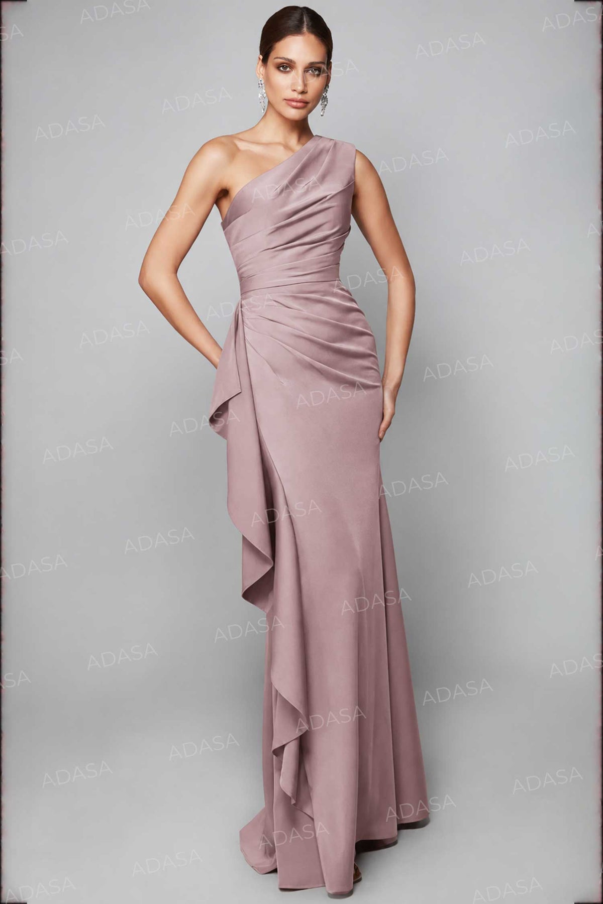 Alyce Paris 27624 - Ruched Asymmetrical Formal Gown