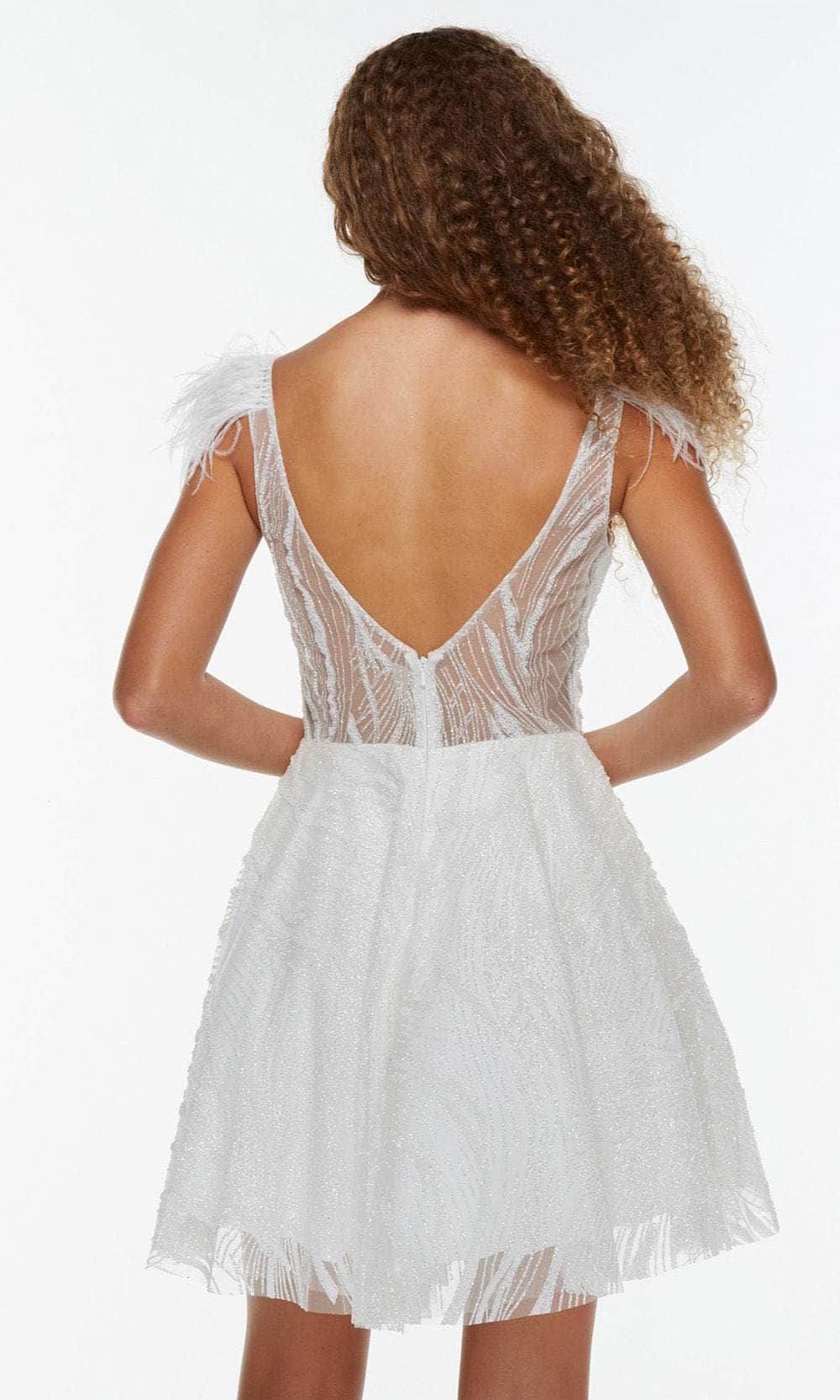 Alyce Paris 3100 - Cap Sleeve Glitter Cocktail Dress Special Occasion Dress