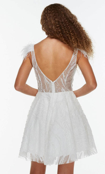 Alyce Paris 3100 - Cap Sleeve Glitter Cocktail Dress Special Occasion Dress