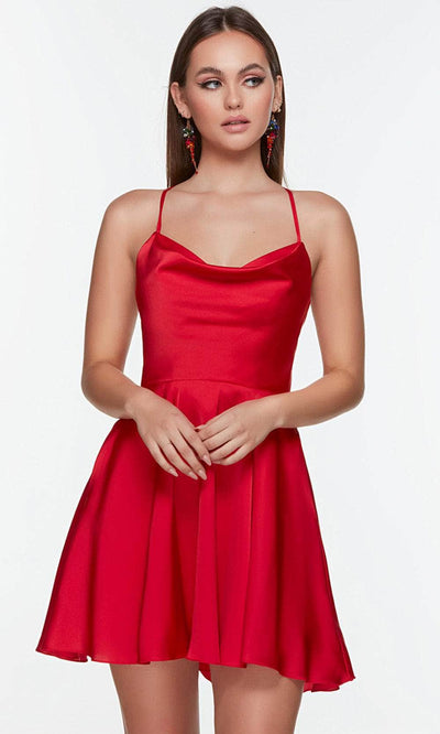 Alyce Paris 3114 - Cowl Neck Strappy Cocktail Dress Special Occasion Dress