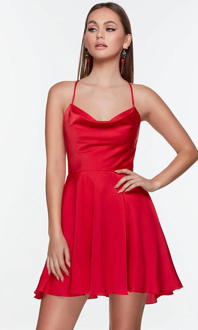 Alyce Paris 3114 - Cowl Neck Strappy Cocktail Dress Special Occasion Dress