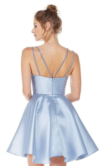 Alyce Paris - 3769 Beaded Straps Fit and Flare Cocktail Dress Homecoming Dresses