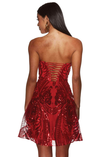 Alyce Paris 3773 - Sequin Embellished Strapless Cocktail Dress Cocktail Dresses