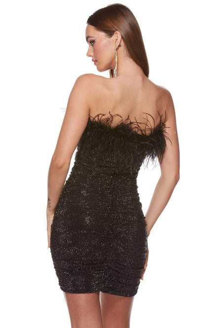 Alyce Paris 4728 - Feather Trimmed Homecoming Dress Special Occasion Dress