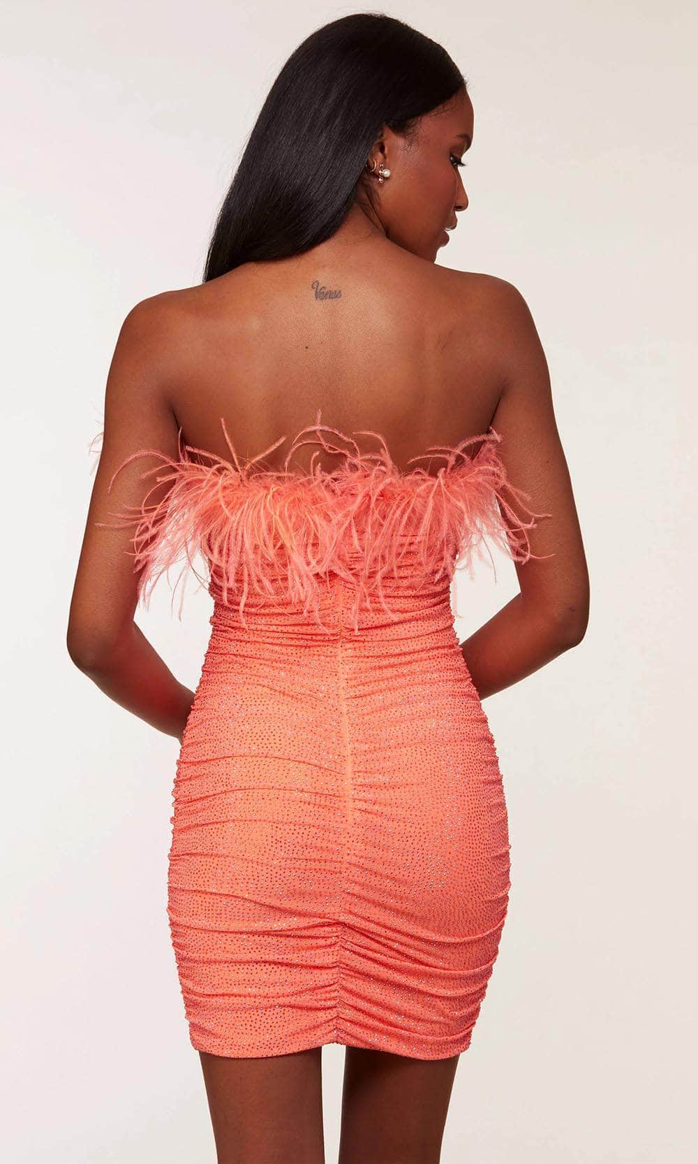 Alyce Paris 4728 - Feather Trimmed Homecoming Dress Special Occasion Dress