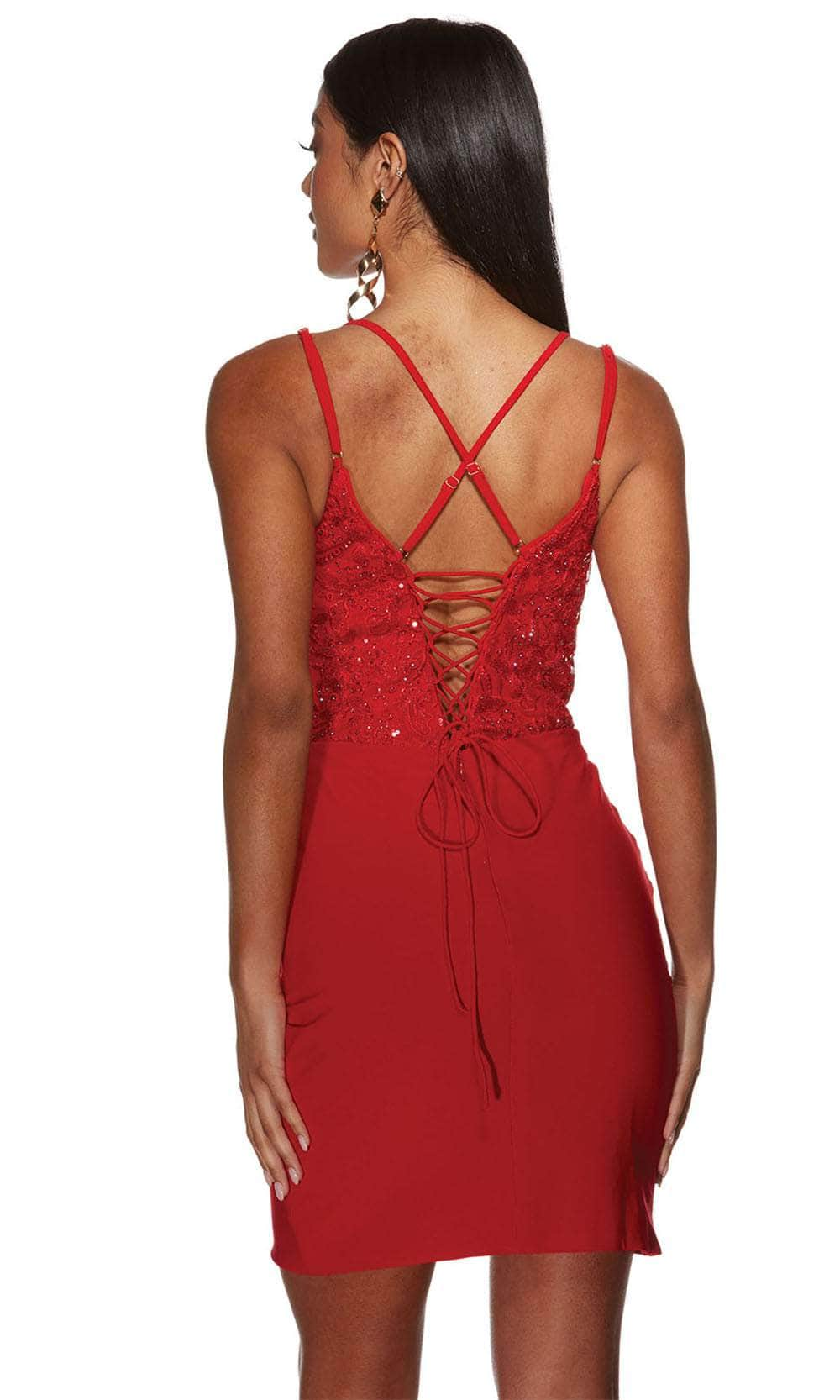 Alyce Paris 4815 - Sleeveless Lace-Up Back Cocktail Dress Cocktail Dresses