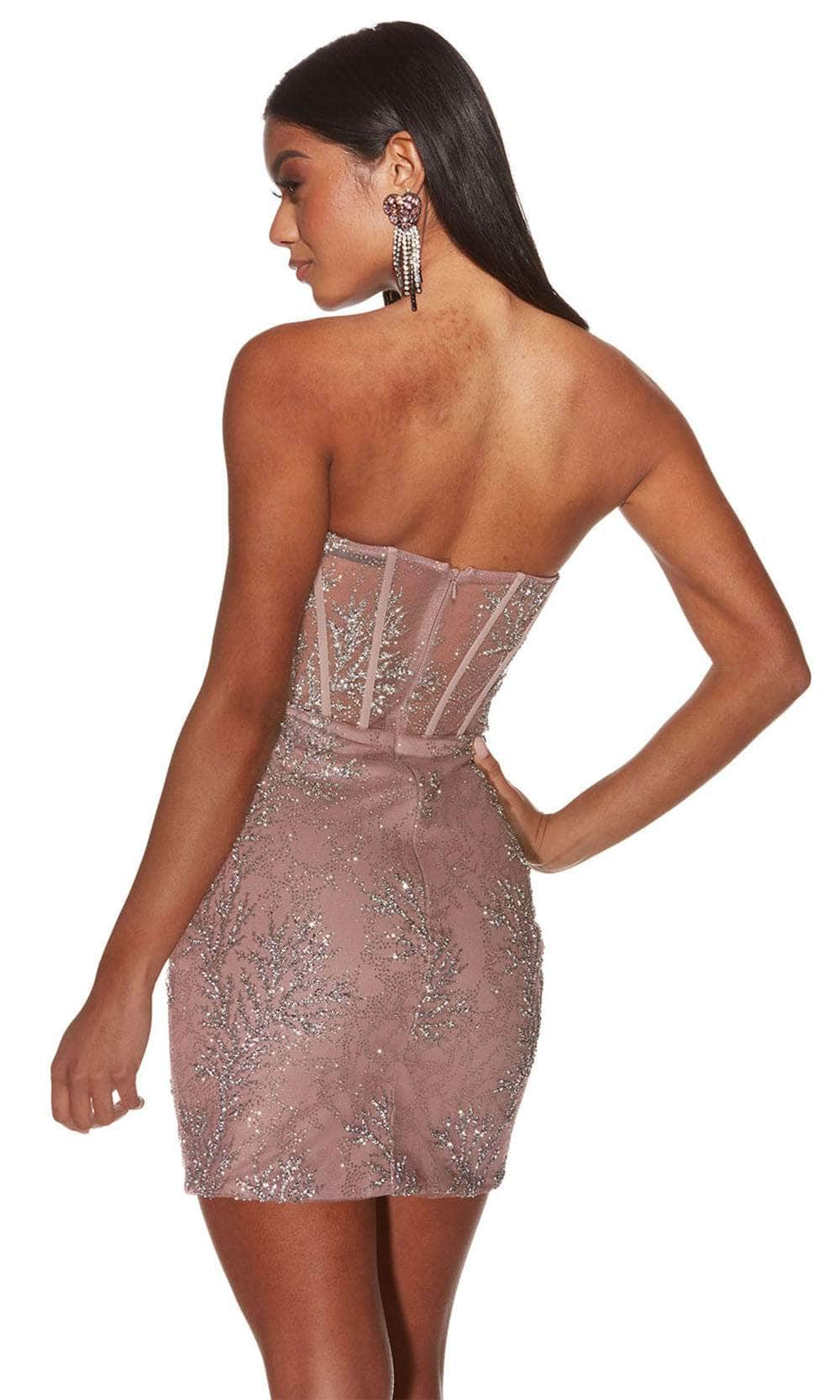 Alyce Paris 4865 - Embellished Corset Cocktail Dress Cocktail Dresses