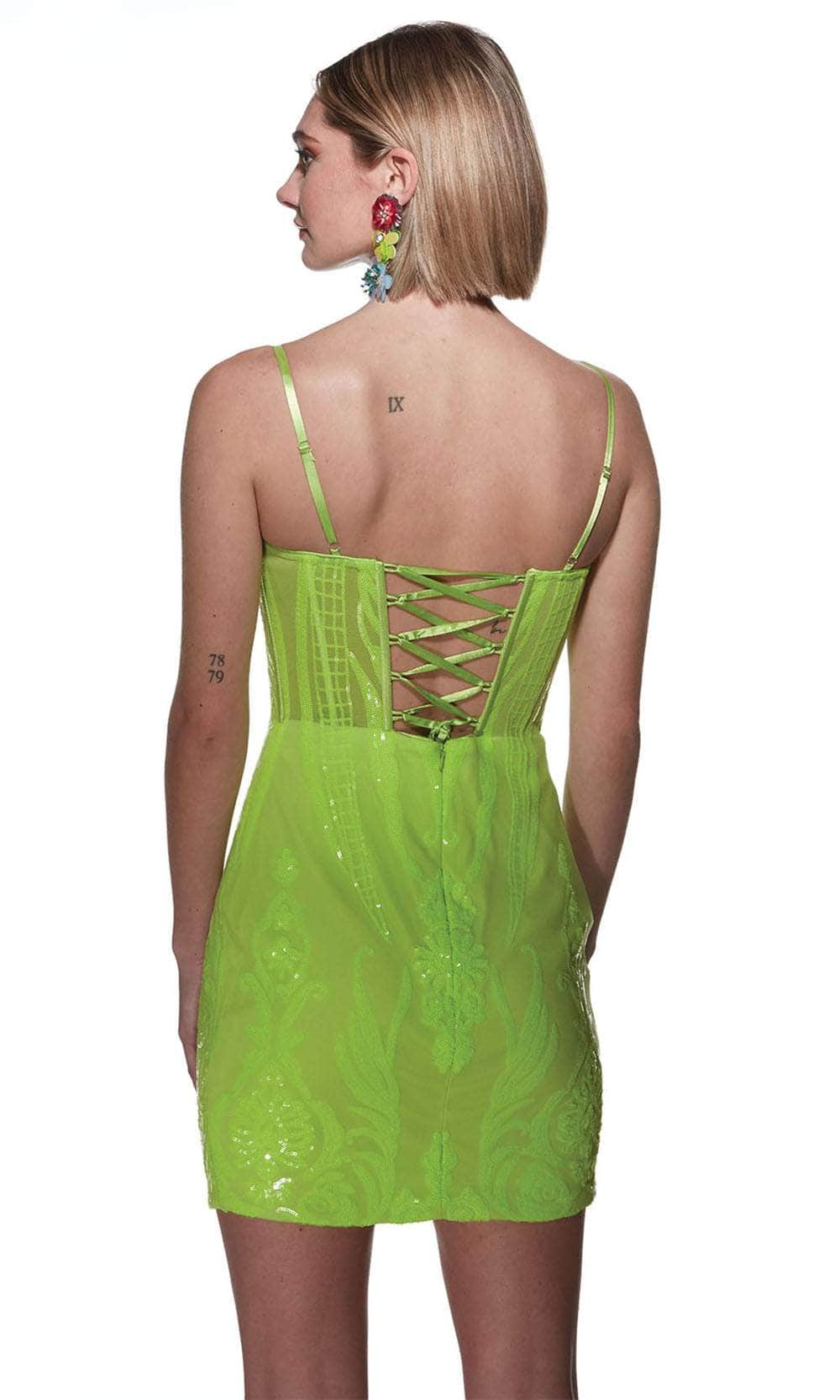 Alyce Paris 4901 - Spaghetti Straps Sequin Cocktail Dress Cocktail Dresses