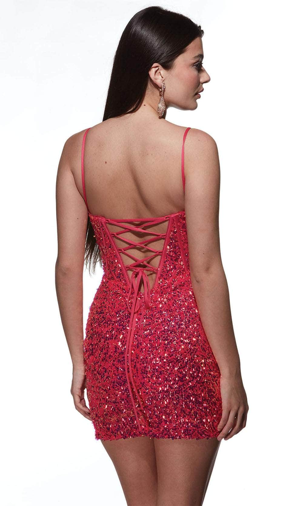 Alyce Paris 4912 - Lace-Up Back Sleeveless Cocktail Dress Cocktail Dresses