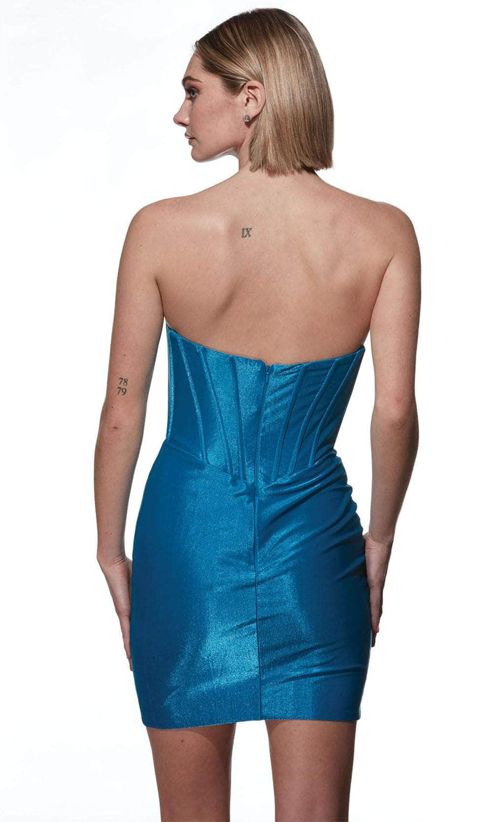 Alyce Paris 4925 - Plunging V-Neck Corset Cocktail Dress Cocktail Dresses